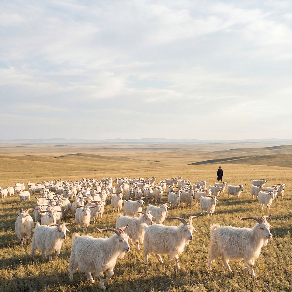 Cashmere goats on the grassland
