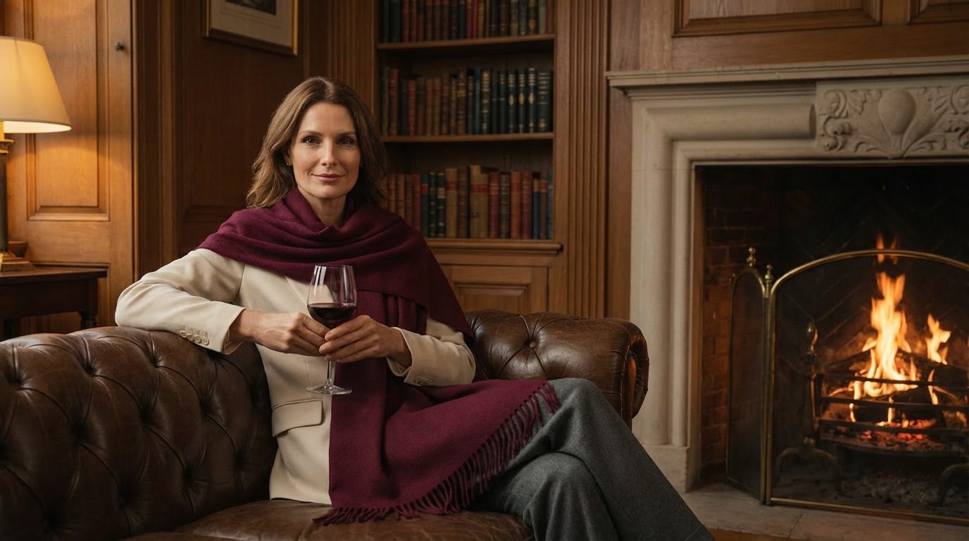 Burgundy Cashmere Scarf