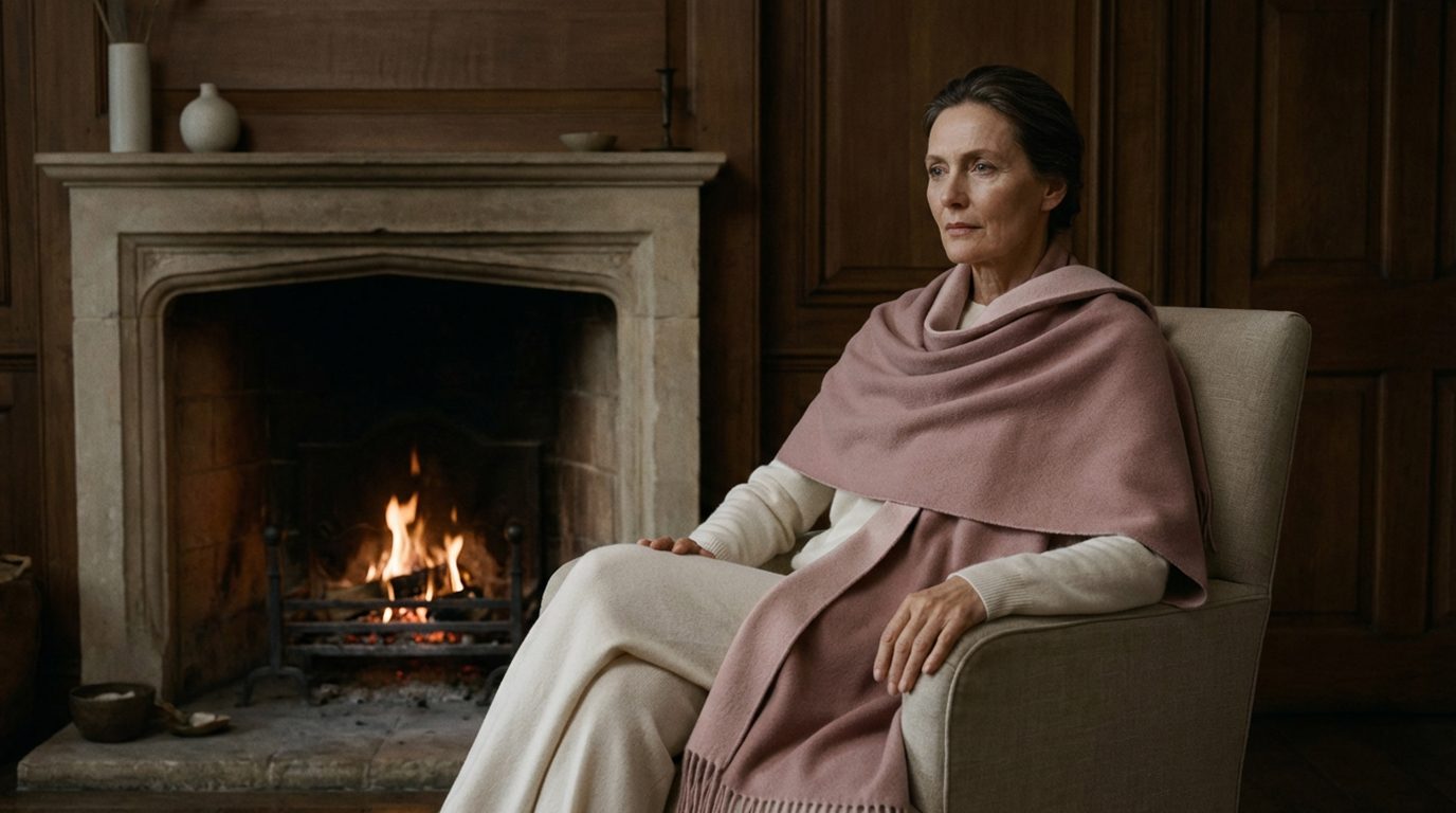 Cashmere Scarf in Dusty Rose