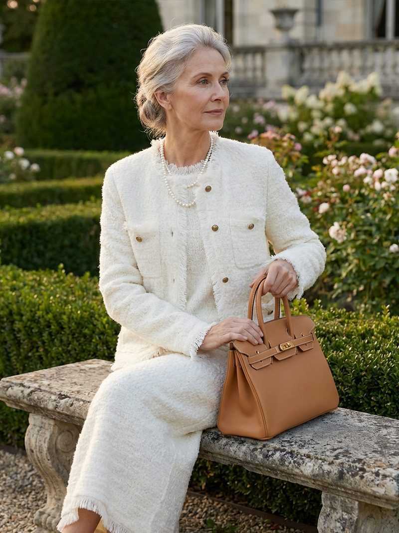 Ivory Cashmere Textured Ensemble