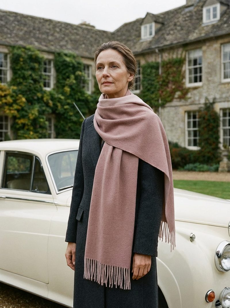 Cashmere Scarf in Dusty Rose