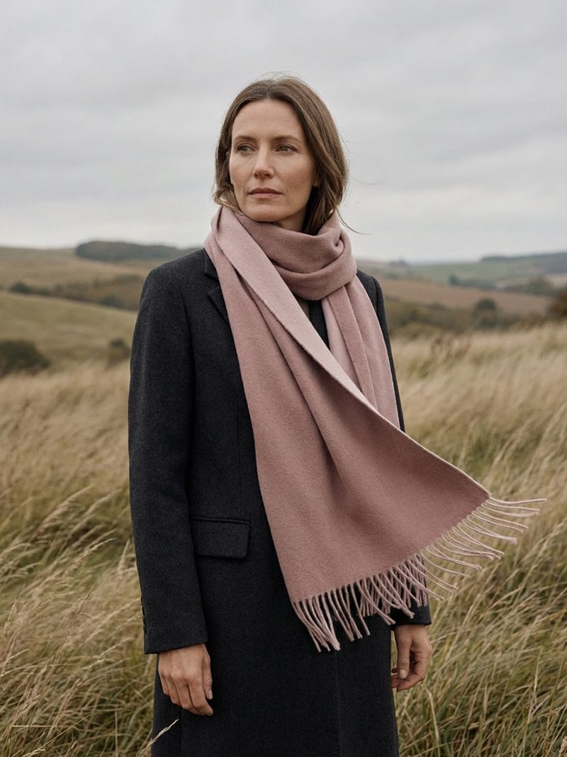 Cashmere Scarf in Dusty Rose