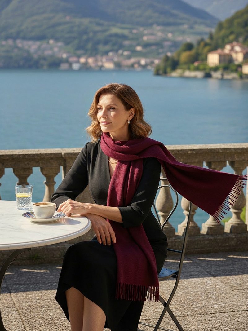 Burgundy Cashmere Scarf