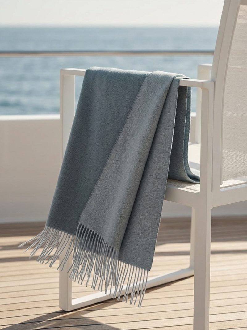 Cashmere Scarf — Dusty Blue Grey